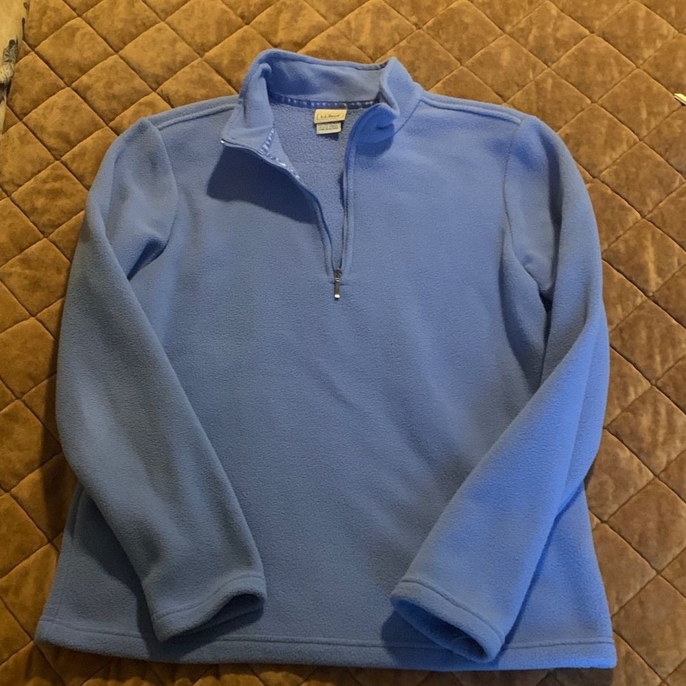 L.L. Bean Blue Fleece Pullover - small